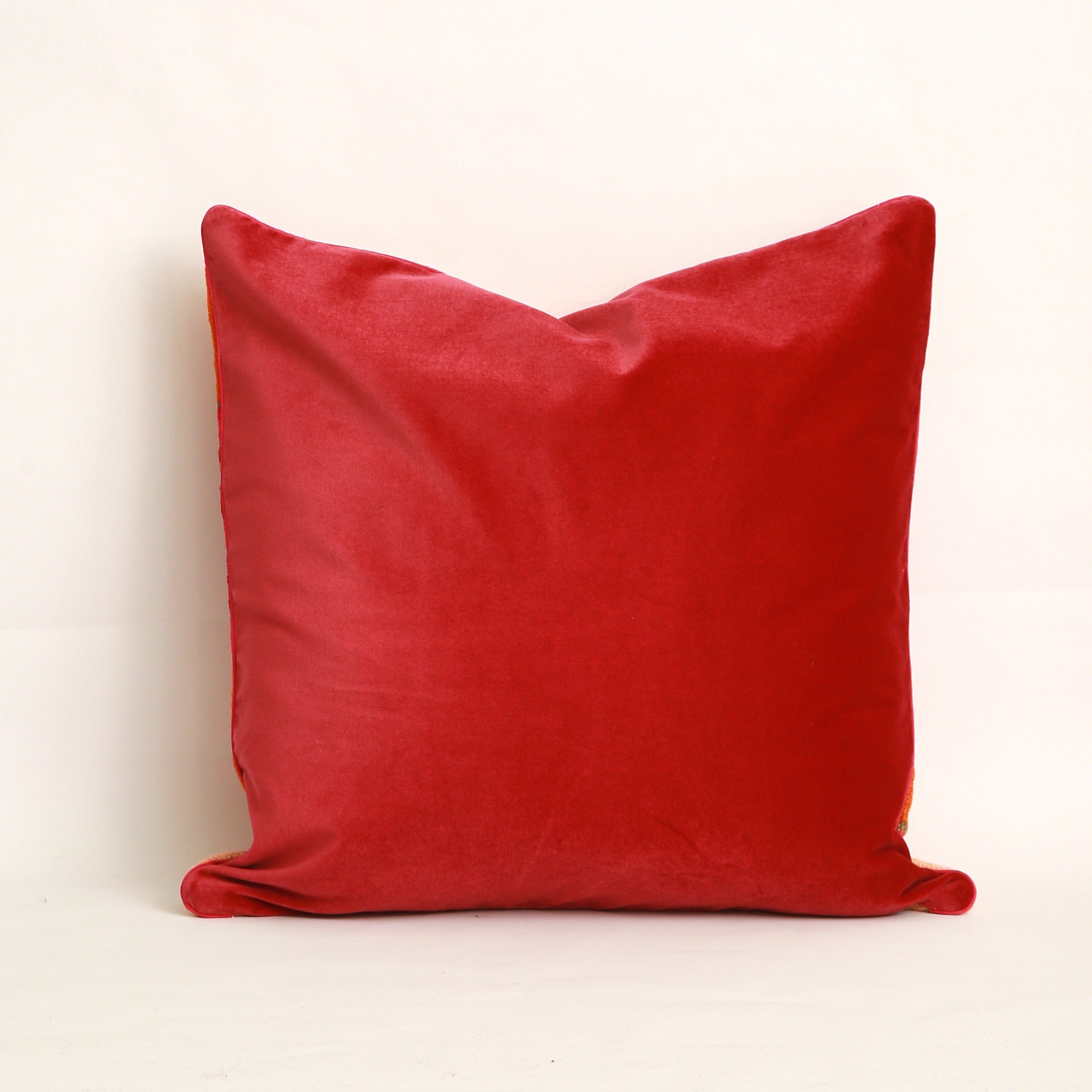 Fodera a righe colorate per cuscino 50x50 cm in lana e cotone