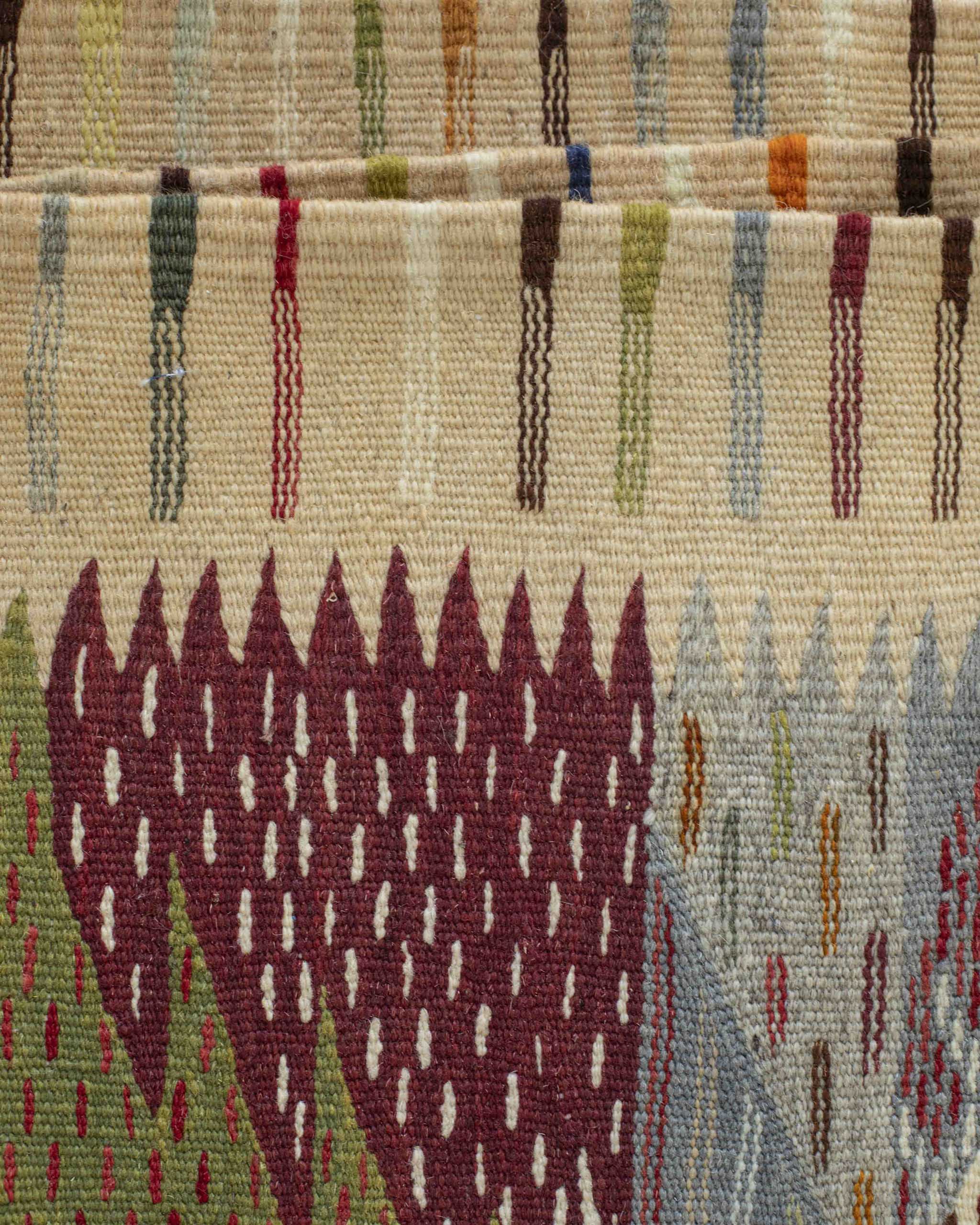 Dettaglio tappeto kilim berbero multicolor