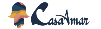 casa amar logo in blu con khmissa