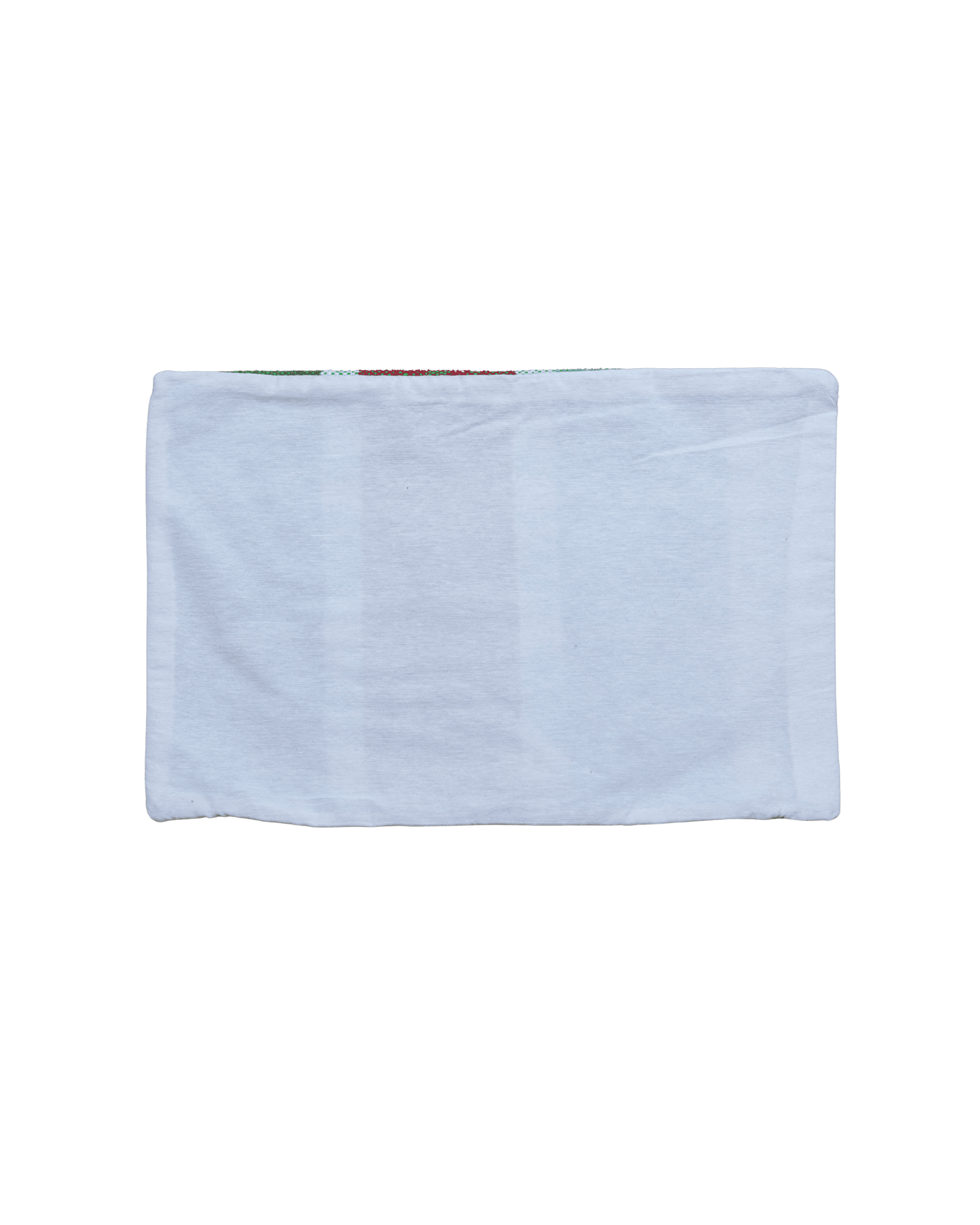 Retro del cuscino in tessuto bianco