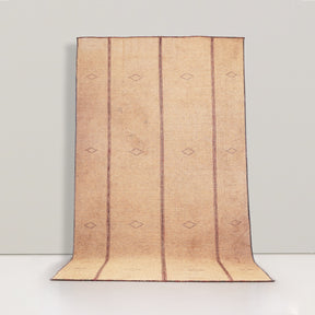 stuoia tuareg vintage in legno di palma chiaro con tre bande verticali e rombi