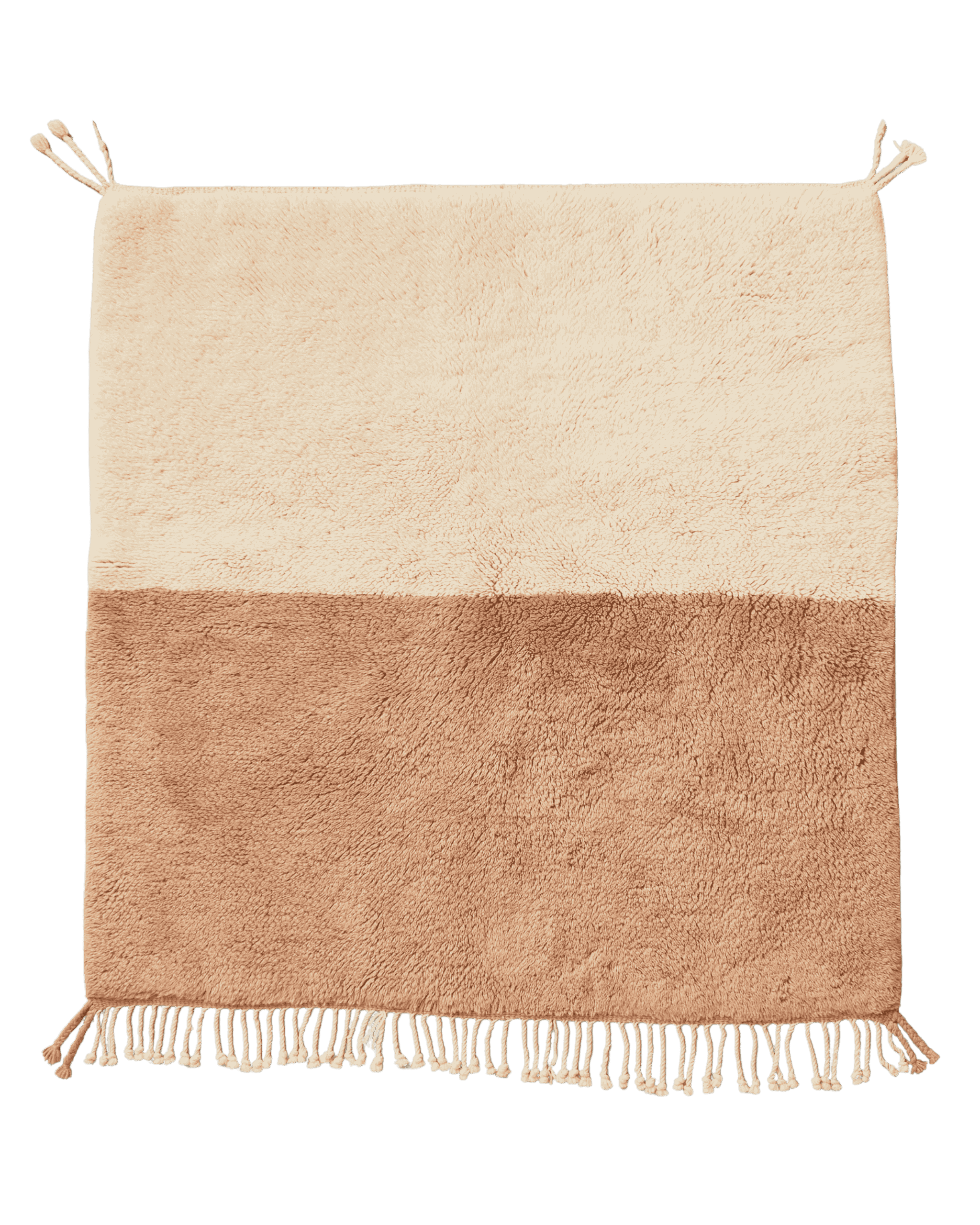 tappeto beni mrirt quadrato metà bianco metà marrone