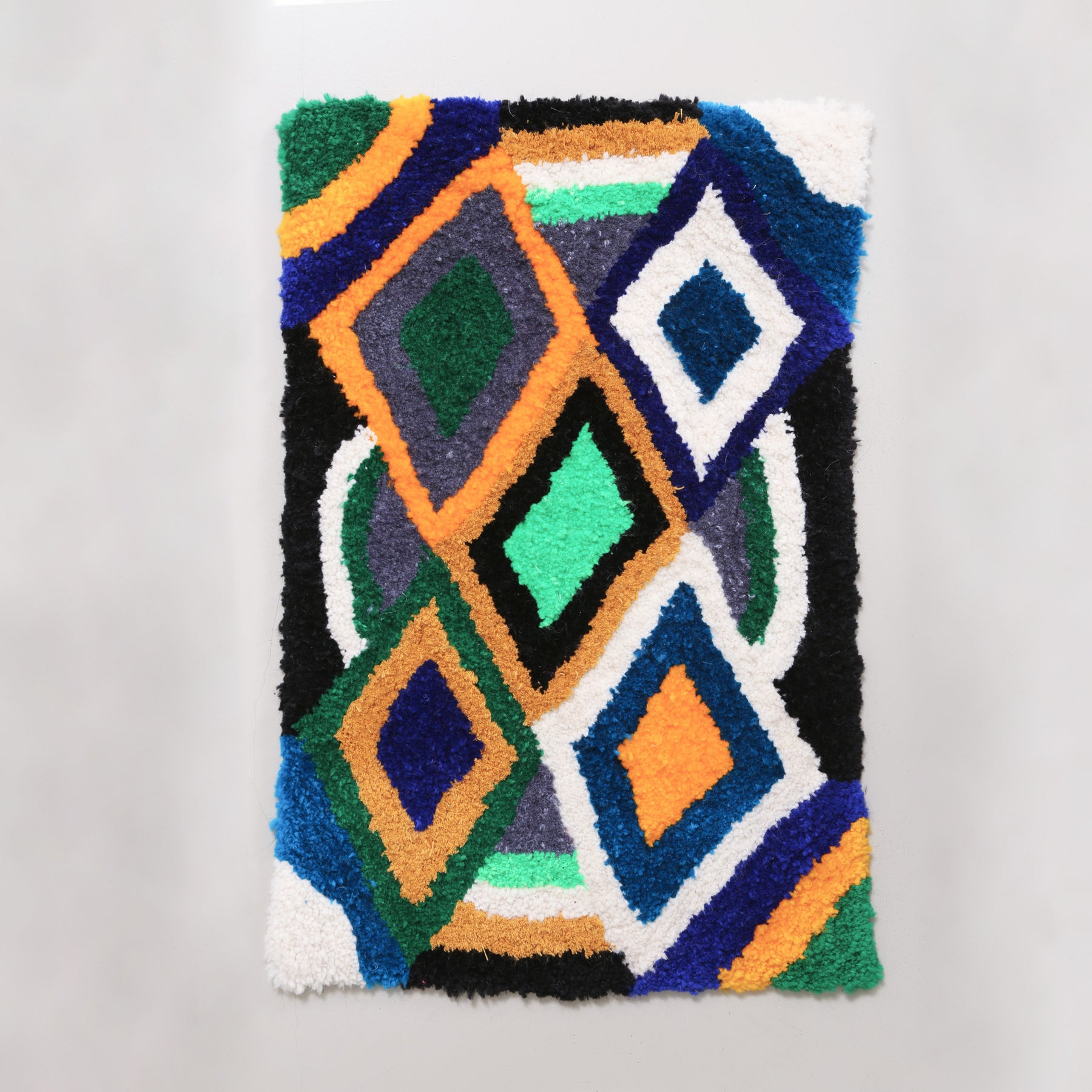tappeto zindekh con 5 rombi colorati
